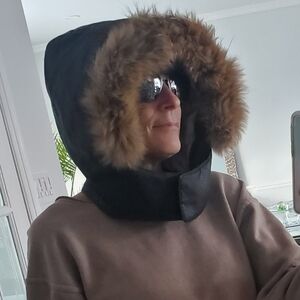 Raccoon Fur Trim Waterproof Hood
